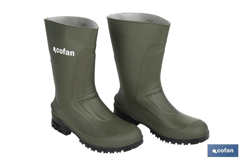 BOTA PVC VERDE MEDIA CAÑA TALLA 40