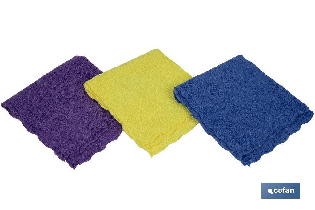 PACK 3 BAYETAS MICROFIBRA 30X30CM VENTA UNITARIA